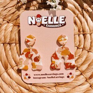 Boho Terrazzo Arches NEW dangle earrings